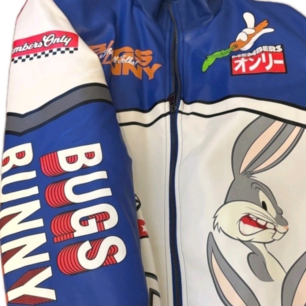 Members Only Bugs Bunny Looney Tunes LIMITED EDITION Racing Jacket Mens Sz M - Picture 6 of 14